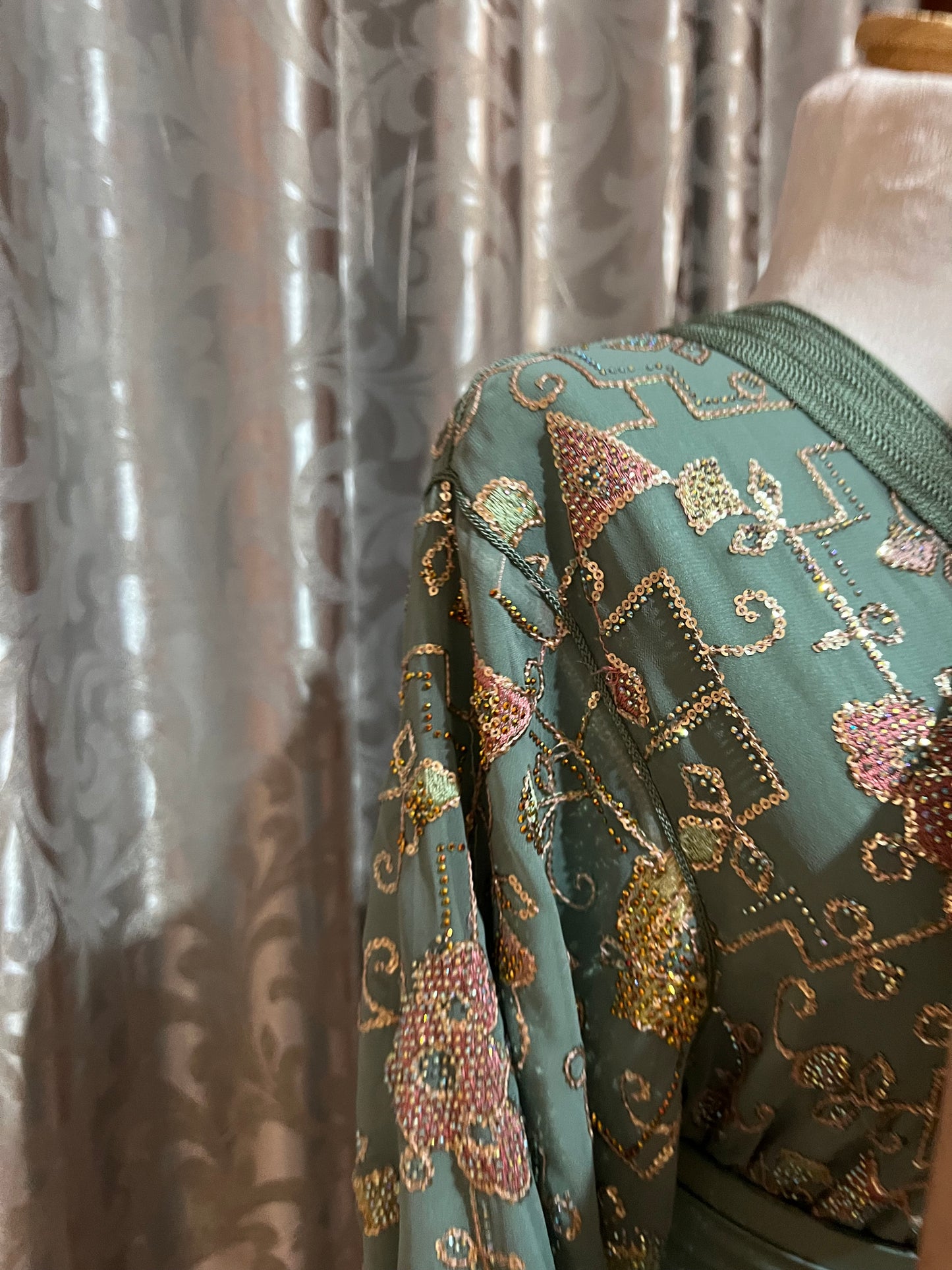 Soft Olive Green Caftan