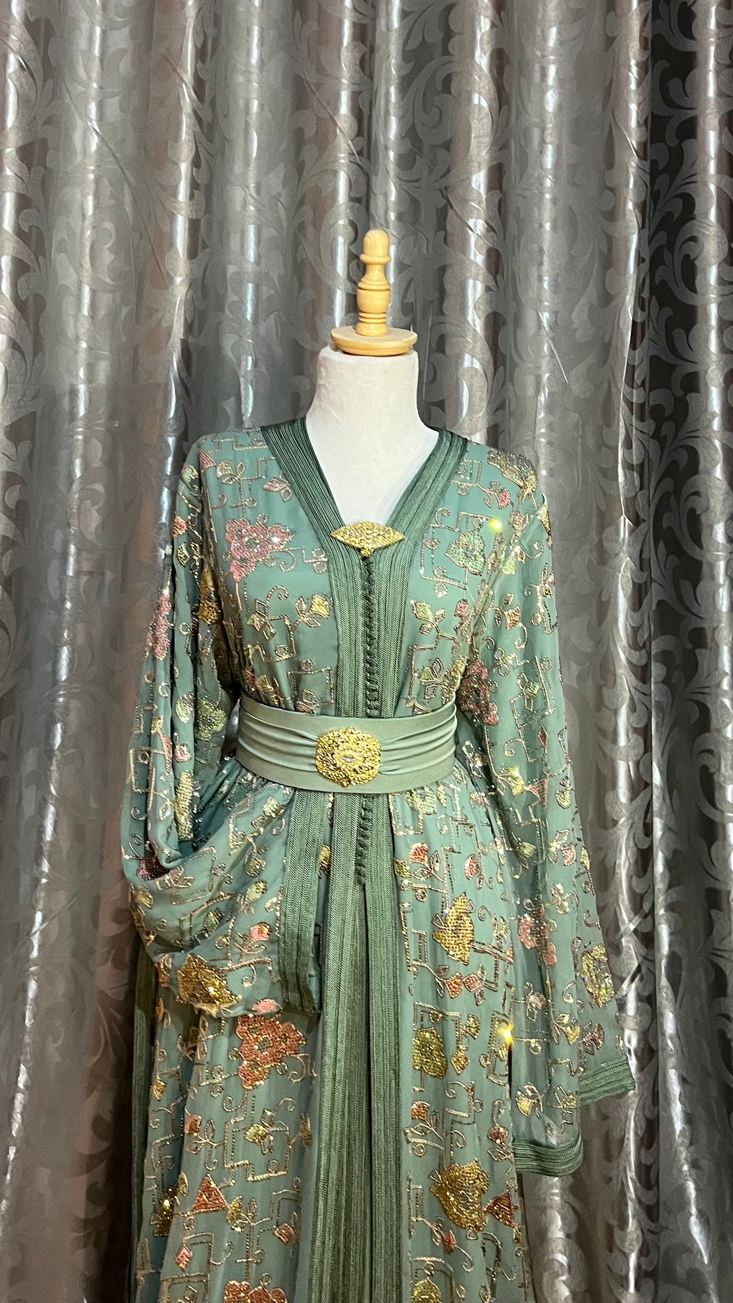Soft Olive Green Caftan
