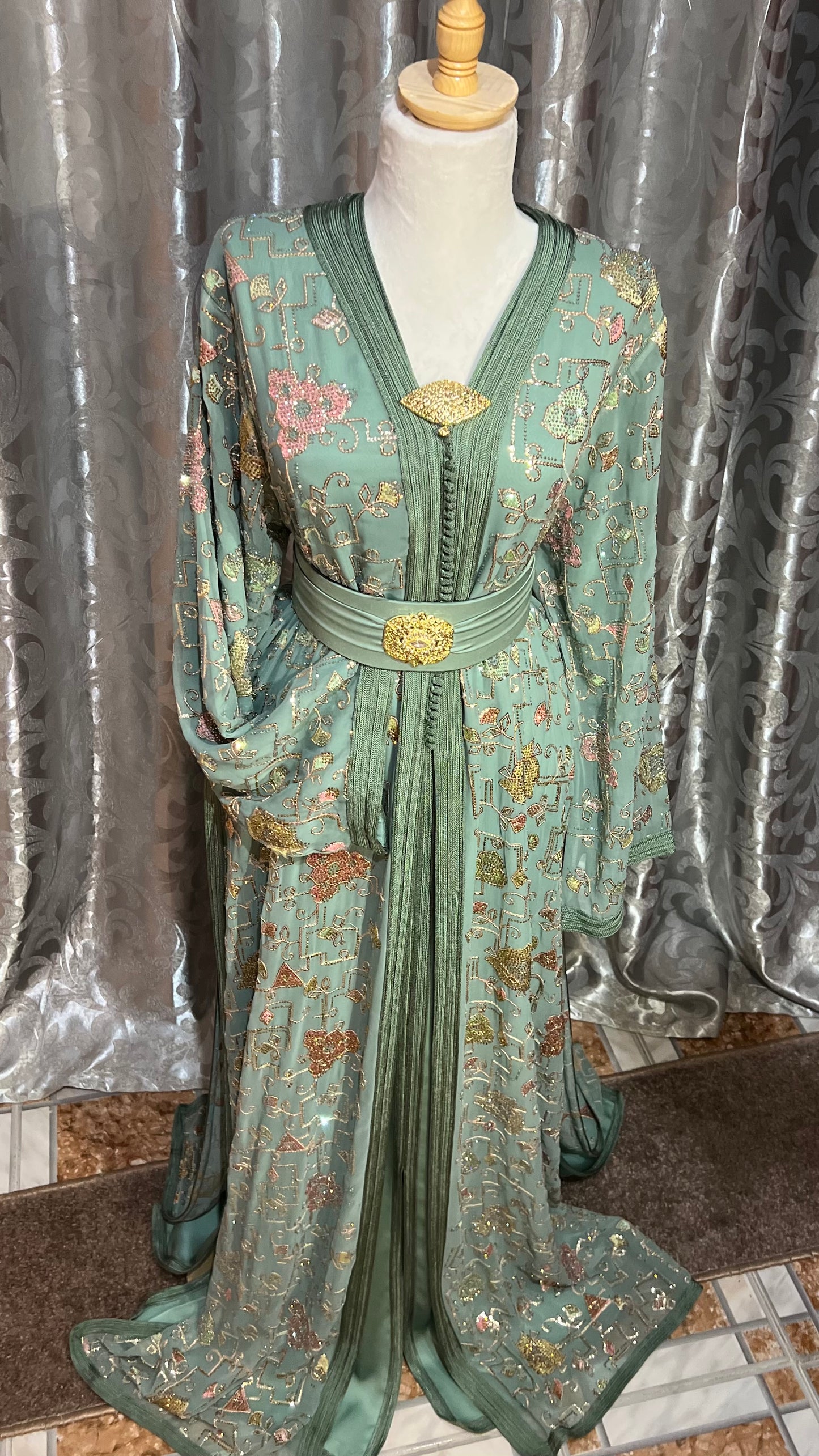 Soft Olive Green Caftan