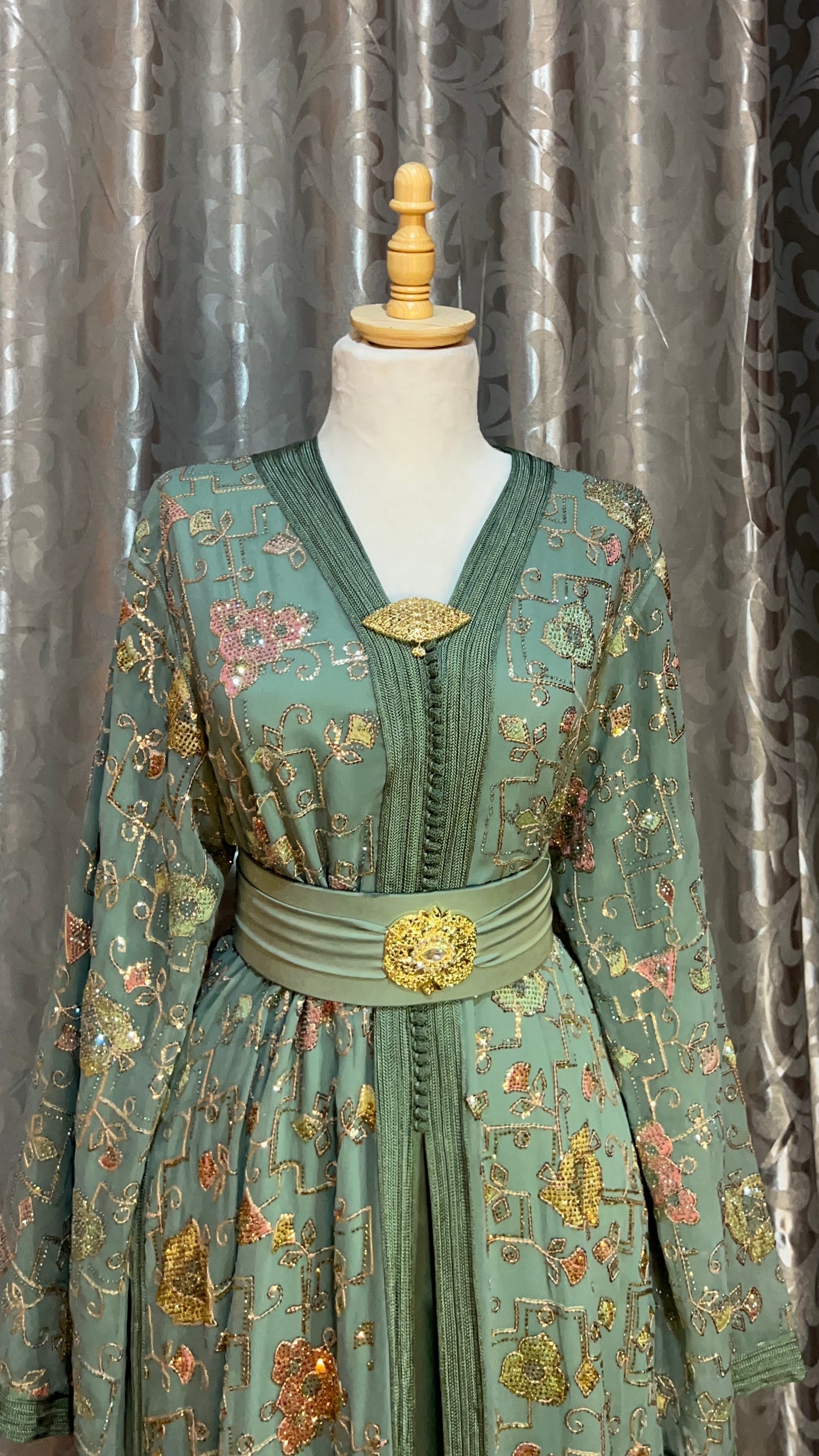 Soft Olive Green Caftan