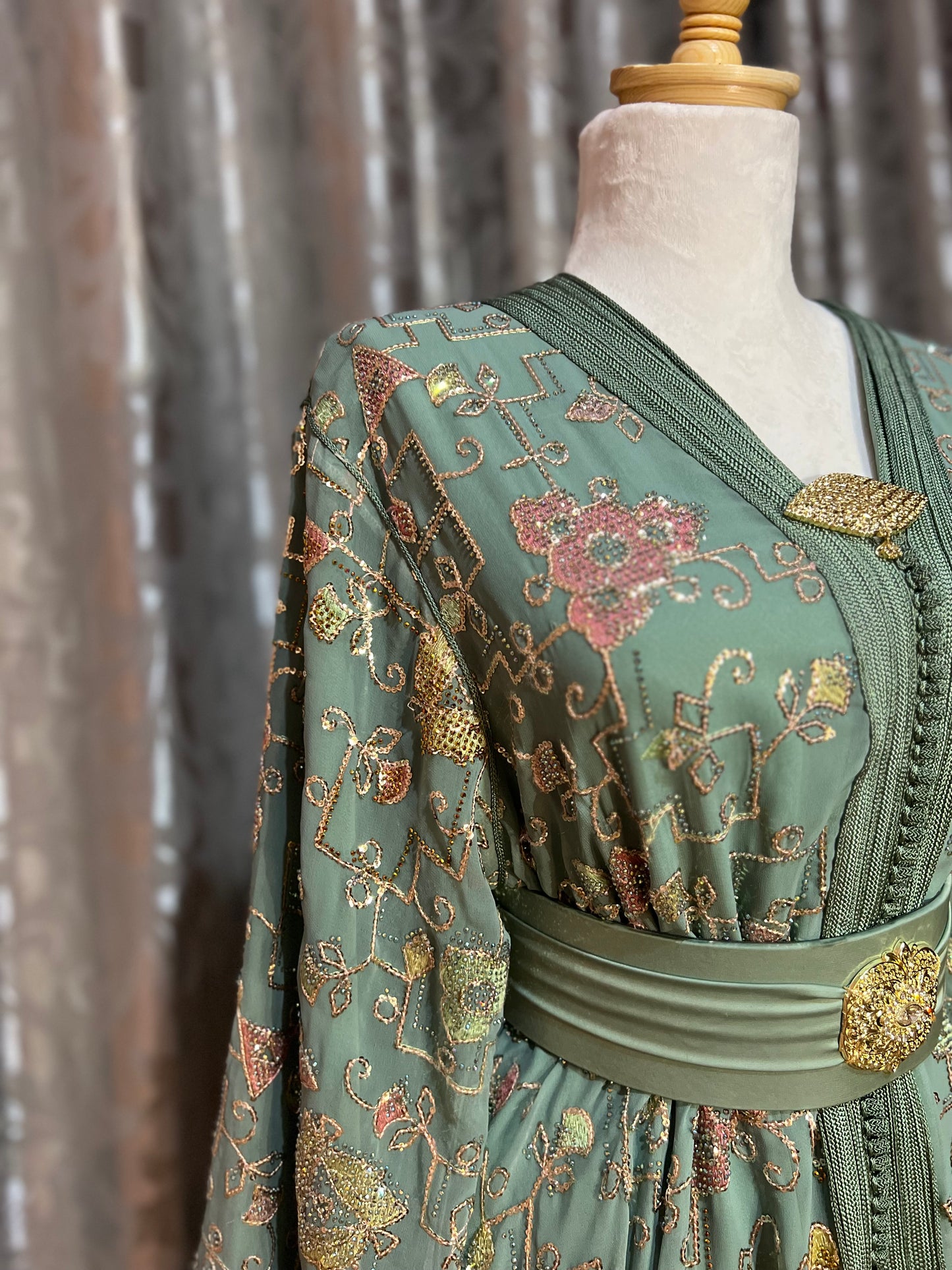 Soft Olive Green Caftan