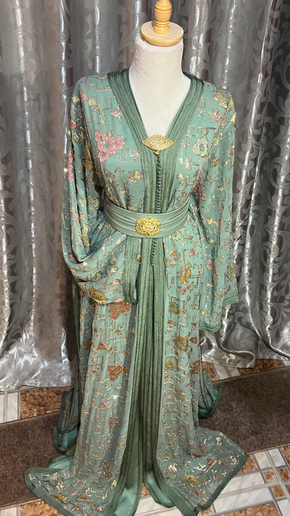 Soft Olive Green Caftan