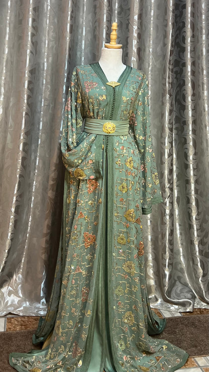 Soft Olive Green Caftan