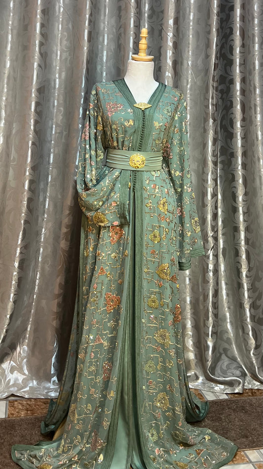 Soft Olive Green Caftan