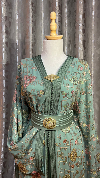 Soft Olive Green Caftan