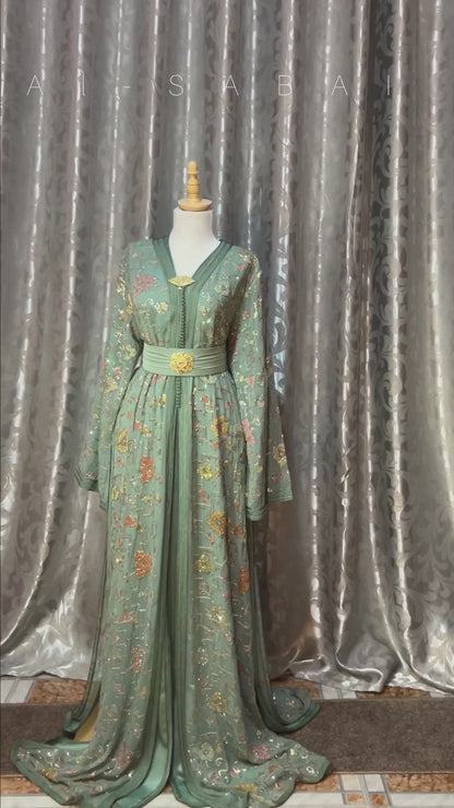 Soft Olive Green Caftan